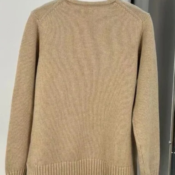 NWOT Polo Ralph Lauren Bear Rolled Neck Tan Cotton Sweater Size US XL - Picture 2 of 6